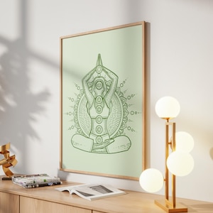 7 Chakra Meditation Printable Poster - Spiritual Yoga Meditation Decor (Digital Download Art)