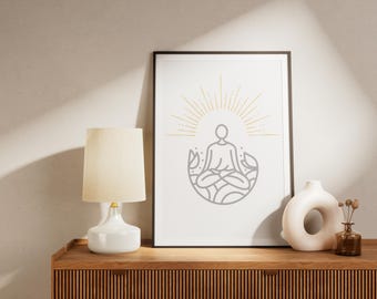 White Abstract Wall Art Print | Minimalist Modern Poster (Digital Art Download)