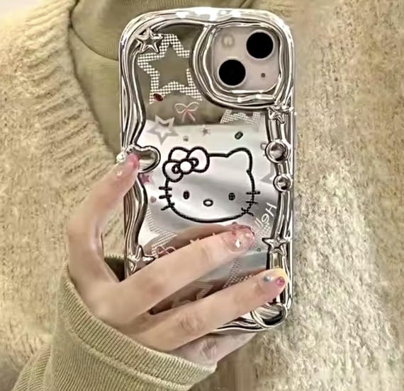 Cute Hello Kitty iPhone case with Mirror