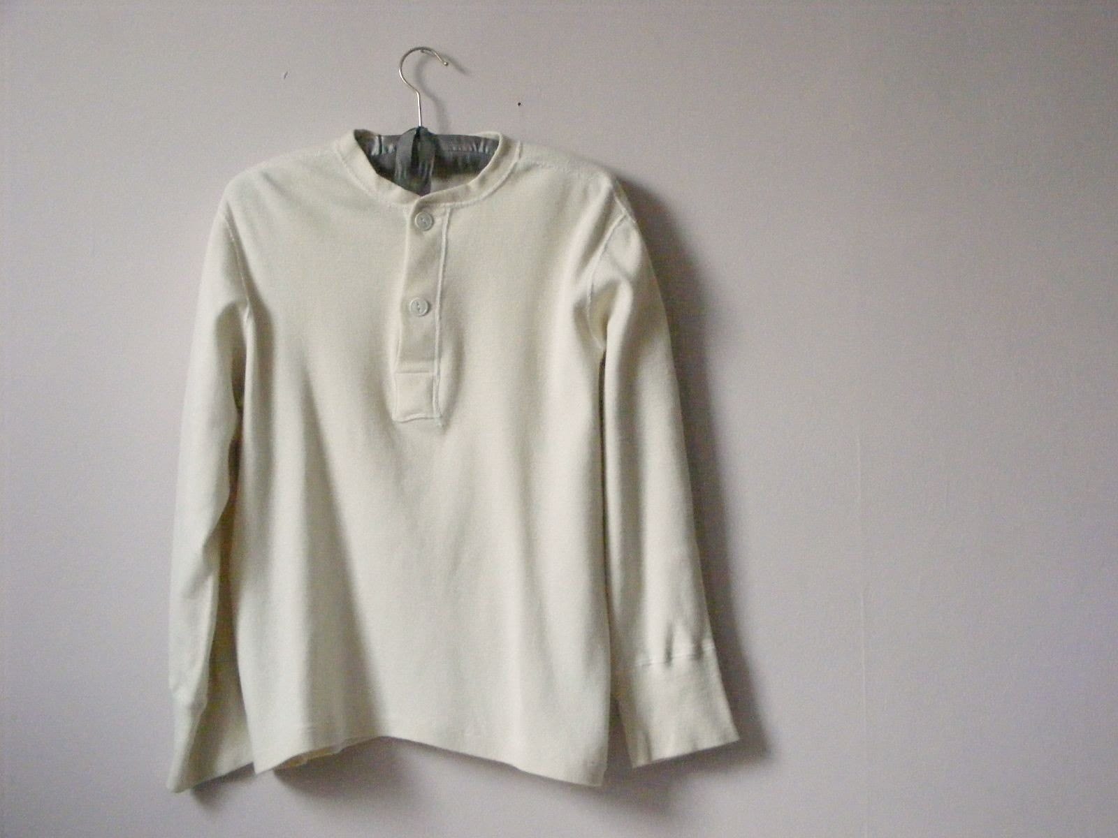 Vintage 1950s MENs COTTON HENLEY UNDER SHIRT WORK WEAR wool Etsy