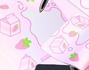 Strawberry Milk Mousepad - X-Large (Pink)