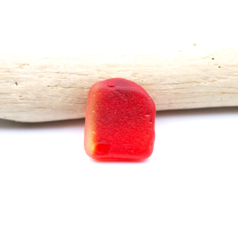 Lot T3 Upcycled Seaglass For Jewelry Crafts Undrilled Jewelry Supply Rare Bright Red and Orange Amberina Seaglass Charm Eco Friendly