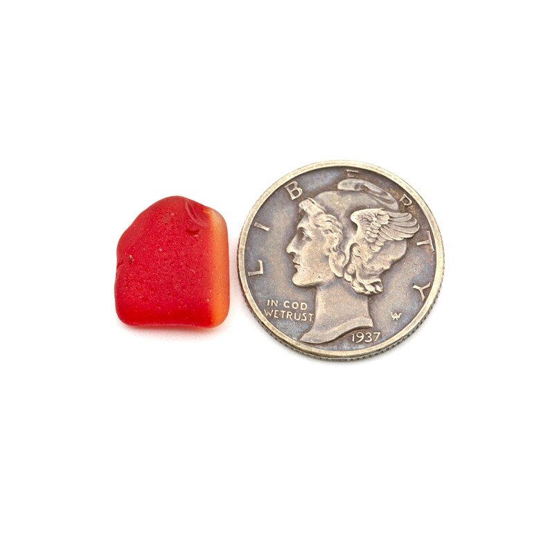 Lot T3 Upcycled Seaglass For Jewelry Crafts Undrilled Jewelry Supply Rare Bright Red and Orange Amberina Seaglass Charm Eco Friendly