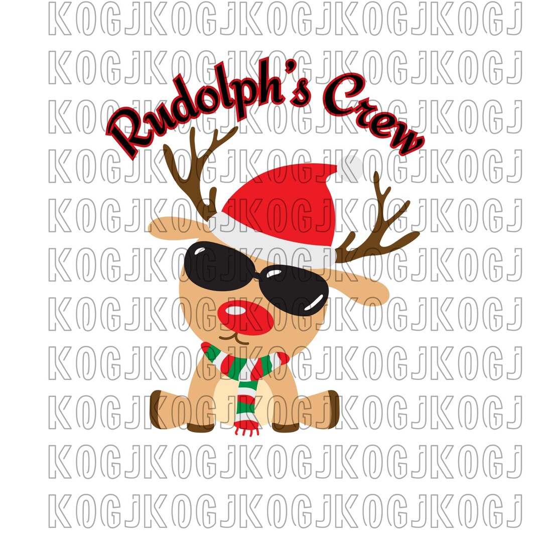 Rudolph's Crew PLG, SVG - Etsy