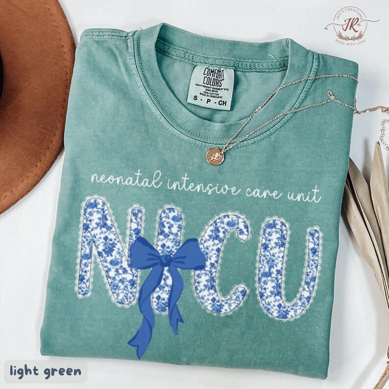 NICU Nurse Shirt, Comfort Colors NICU Nurse Shirt, Neonatal Intensive Care Unit Shirt, Floral Nicu Tee, Nurse Appreciation, NICU Nurse Gift image 4