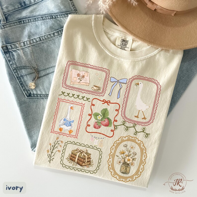 Comfort Colors® Cottagecore Shirt, Book Lover Shirt, Bookish Reading Tee, Bookworm Shirt, Gifts for Readers, Summer Spring Shirt image 11