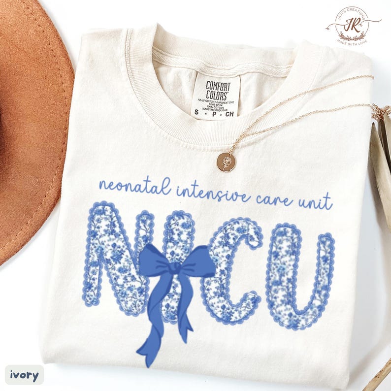 NICU Nurse Shirt, Comfort Colors NICU Nurse Shirt, Neonatal Intensive Care Unit Shirt, Floral Nicu Tee, Nurse Appreciation, NICU Nurse Gift image 10