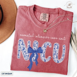 NICU Nurse Shirt, Comfort Colors NICU Nurse Shirt, Neonatal Intensive Care Unit Shirt, Floral Nicu Tee, Nurse Appreciation, NICU Nurse Gift image 6