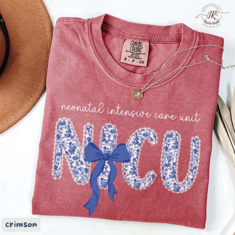 NICU Nurse Shirt, Comfort Colors NICU Nurse Shirt, Neonatal Intensive Care Unit Shirt, Floral Nicu Tee, Nurse Appreciation, NICU Nurse Gift image 6