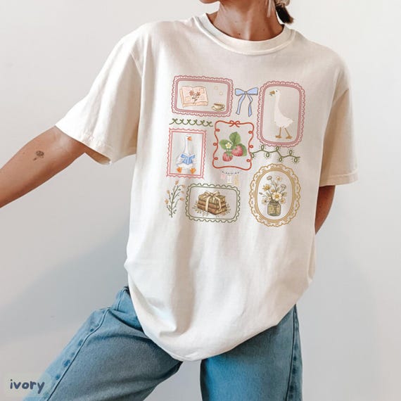 Comfort Colors® Cottagecore Shirt, Book Lover Shirt, Bookish Reading Tee, Bookworm Shirt, Gifts for Readers, Summer Spring Shirt