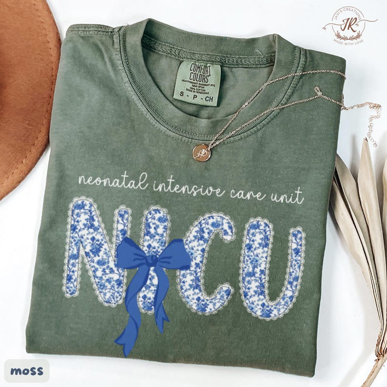 NICU Nurse Shirt, Comfort Colors NICU Nurse Shirt, Neonatal Intensive Care Unit Shirt, Floral Nicu Tee, Nurse Appreciation, NICU Nurse Gift image 5