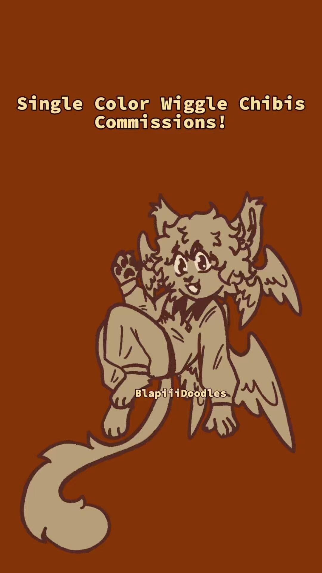 Single Color Wiggle Chibis (digital Art Commission! **read Description ...