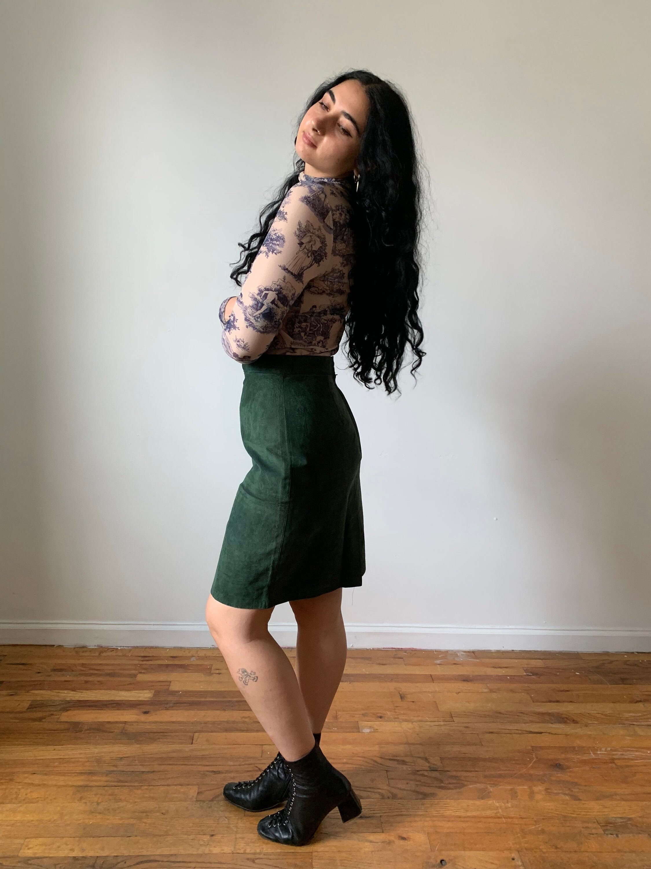 express green mini skirt