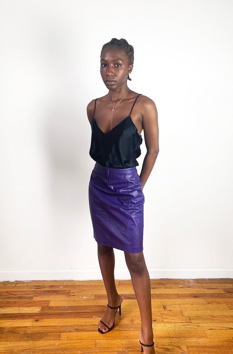 leather skirt 1990s