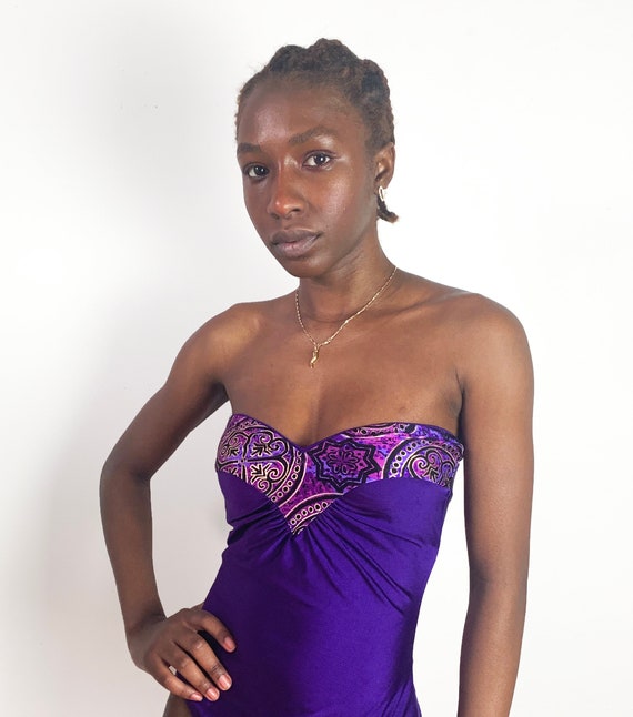 Vintage 1980s Swimsuit One Piece 1990s 80s 90s St Gem