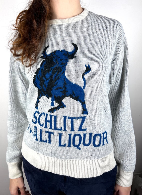 Vintage 70s Vintage Schlitz Beer Sweater /  1970s… - image 2