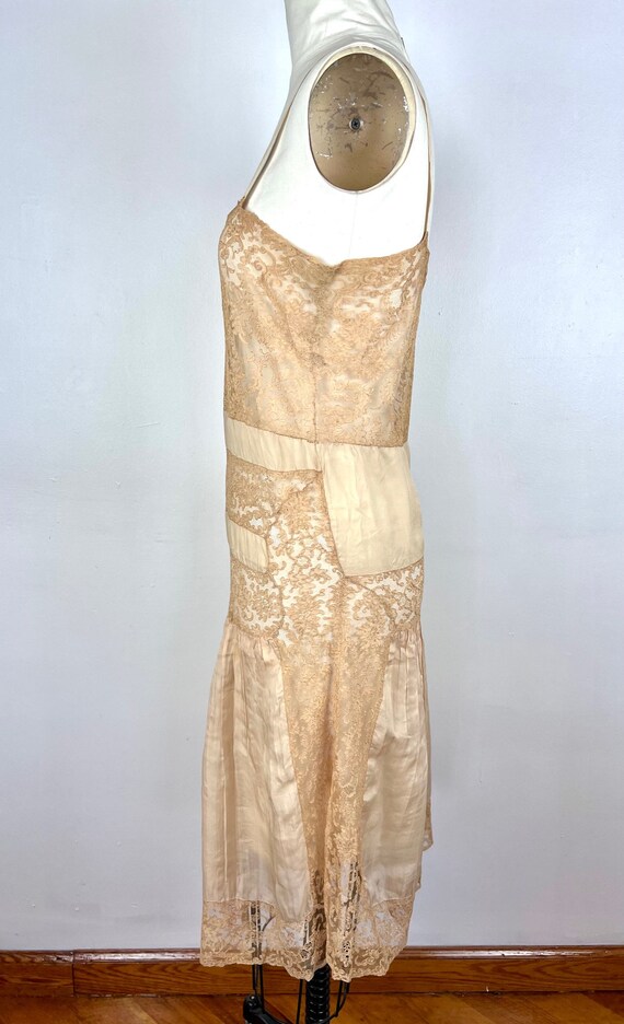 Vintage 30s 20s Cream Slip / 1920s 1930s Beige Si… - image 6