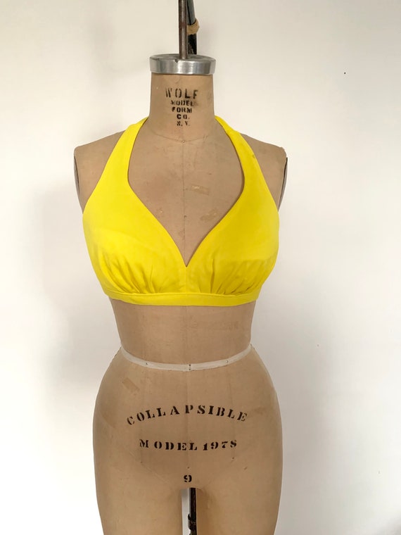yellow bathing suit top