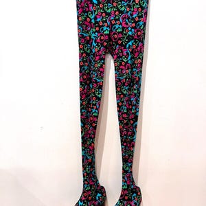 Vintage 60s RARE PAN T BOOTS Size 8 - 9 Mod Floral Leggings Jumpsuit Twiggy GoGo