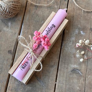 Gift set - pink candle - Happy Birthday - stick candle - souvenir - girlfriend