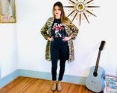 60s Tiger Print Coat by SAFARI Le France, Faux Fur coat, Animal print jacket, Leopard print coat, 1960s swing coat, womens vintage overcoat