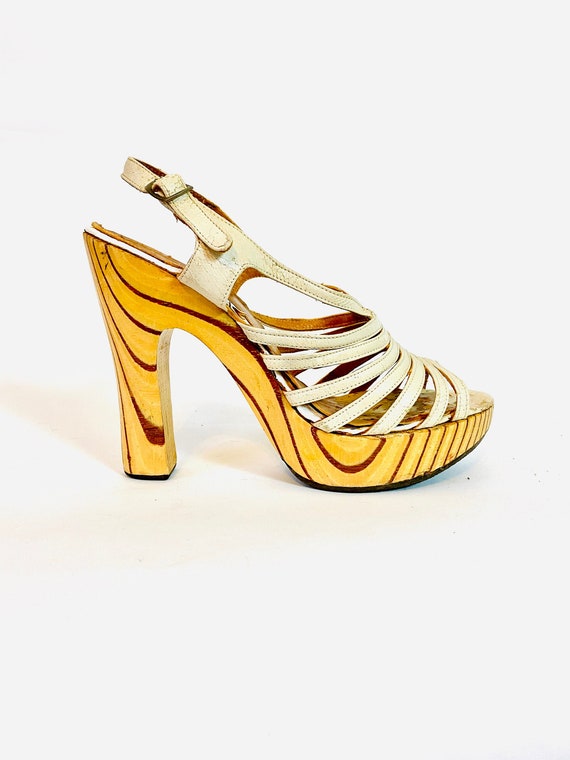 wooden platform heels