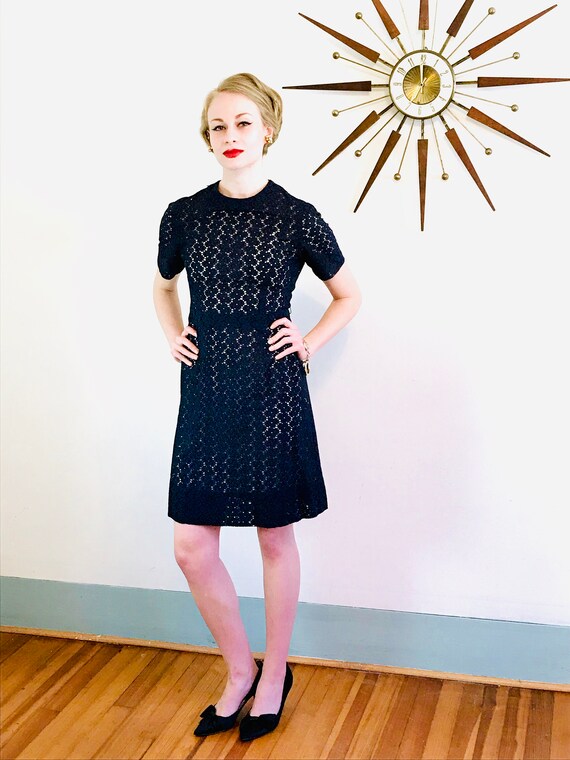 black eyelet dress