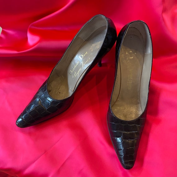 Vintage 50s Dior by Roger Vivier pointy toe heels… - image 8