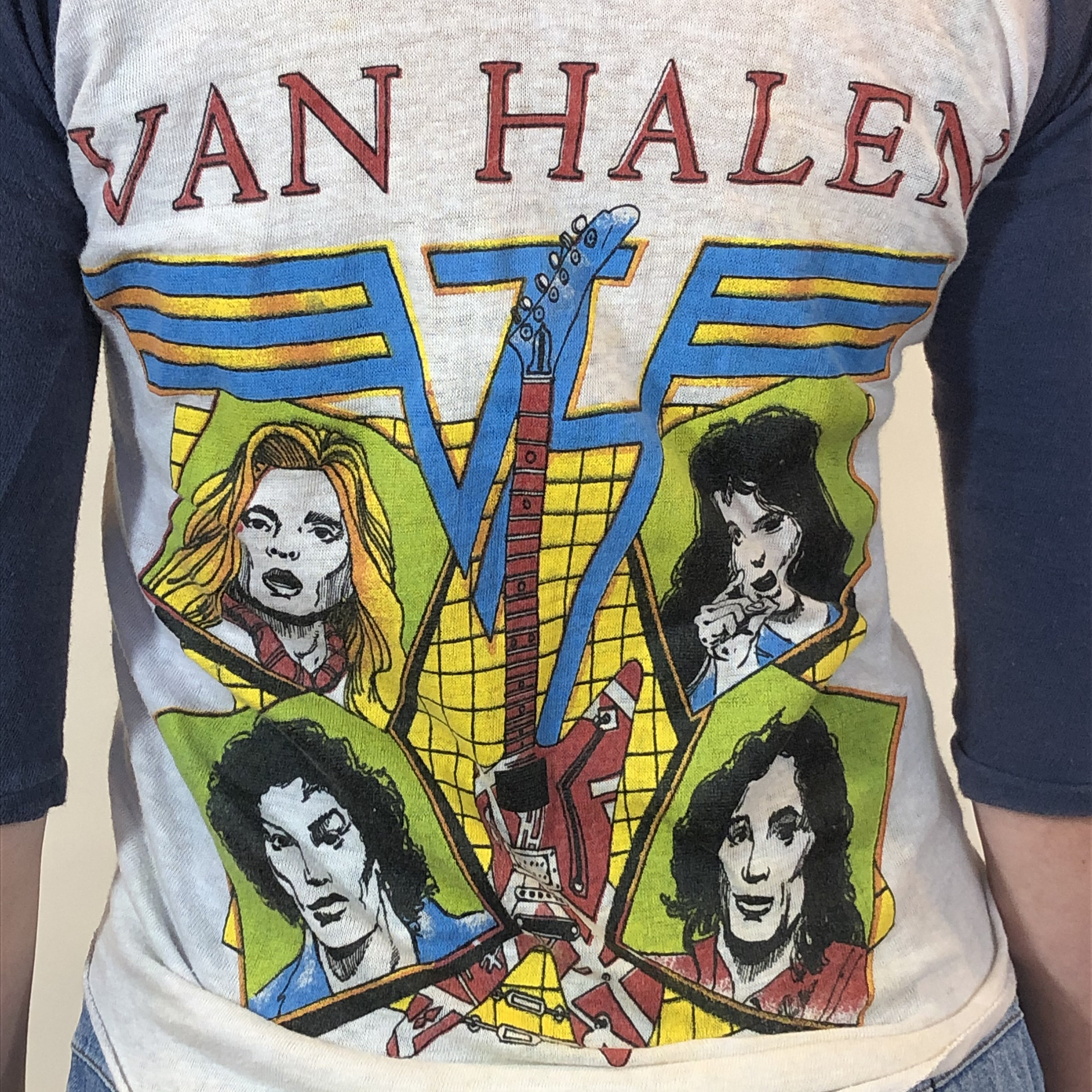 Vintage Van Halen t-shirt, 1980s Band tee, David Lee Roth