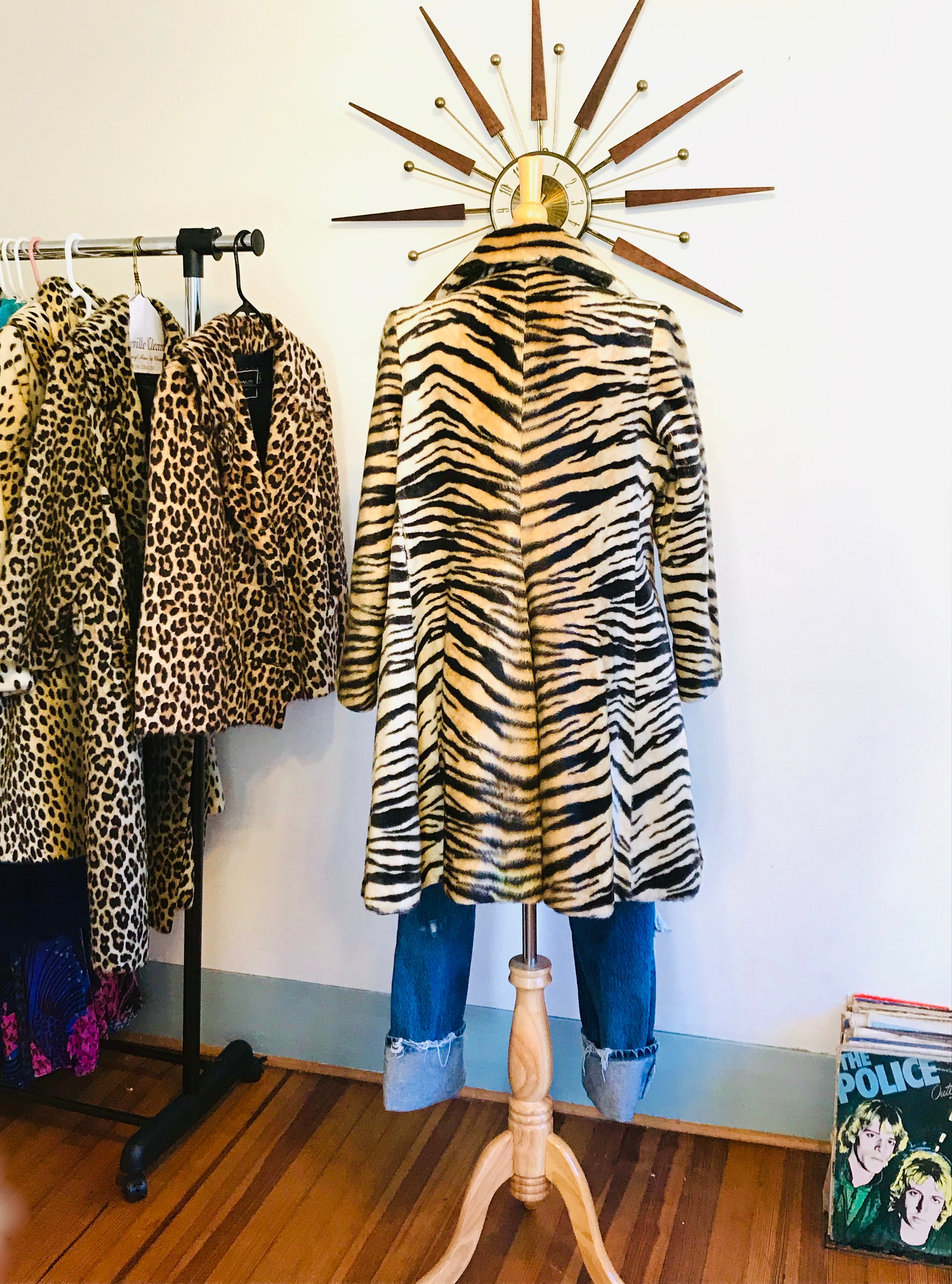 Rare 60s Tiger Print Coat, RUSSEL TAYLOR La France, Tiger stripe