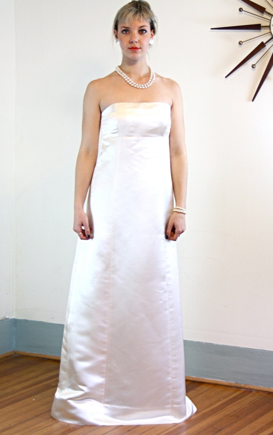 J.Crew gown, silk wedding dress, Column Wedding Dress, Strapless