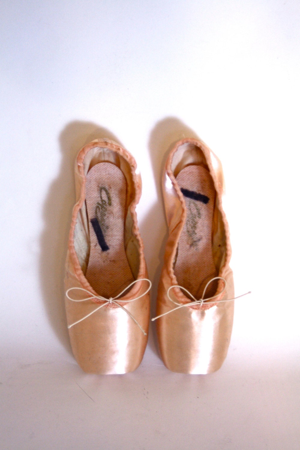shoes ballet toe capezio 70s pointe ballerina slippers dance point pink satin pastel chaussons sz posies lulu