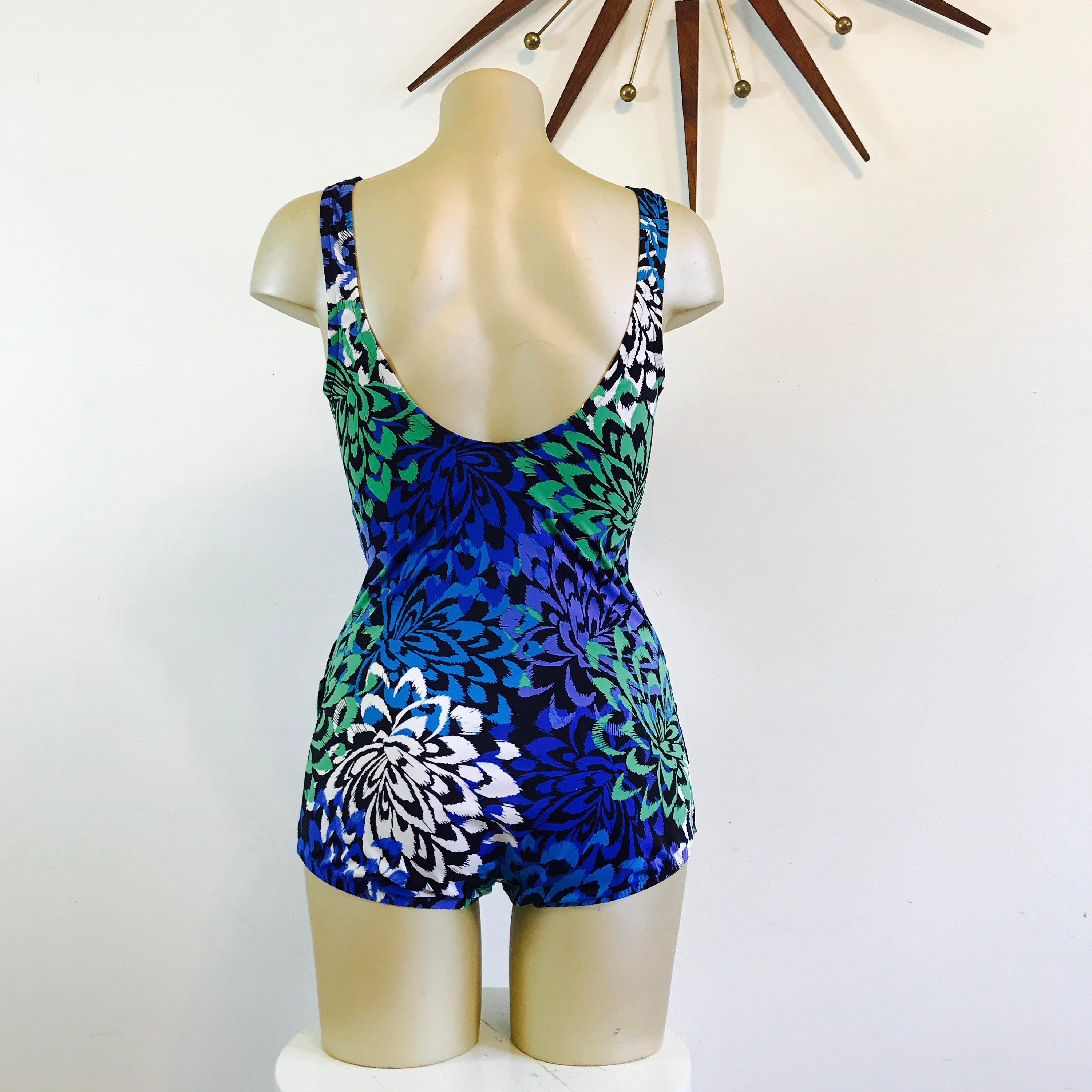 Bombshell Swimsuit, 60s Onepiece, Skirted swimsuit, 60s Bathing Suit