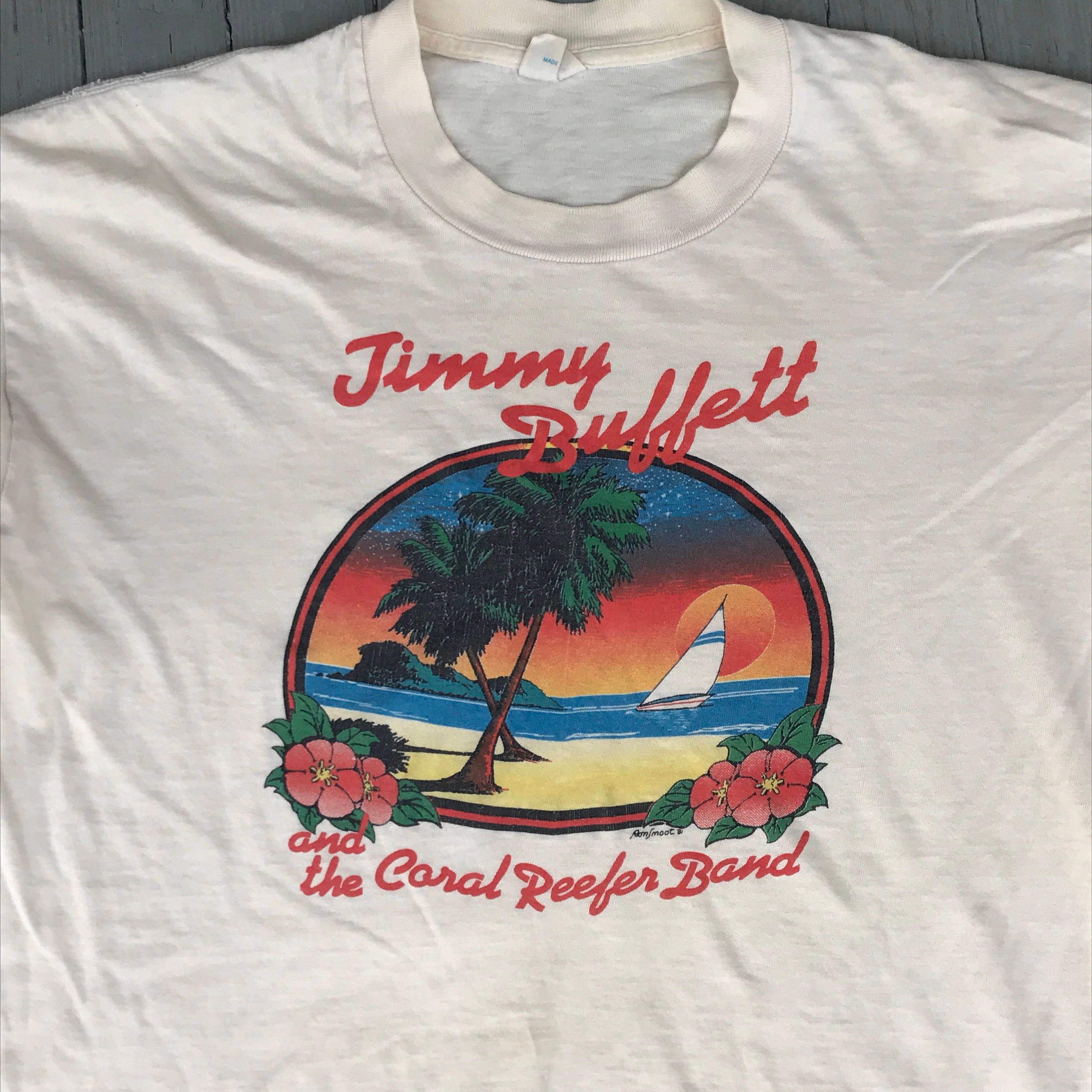 Authentic Vintage Jimmy Buffett and the Coral Reefers Tee Tequila ...