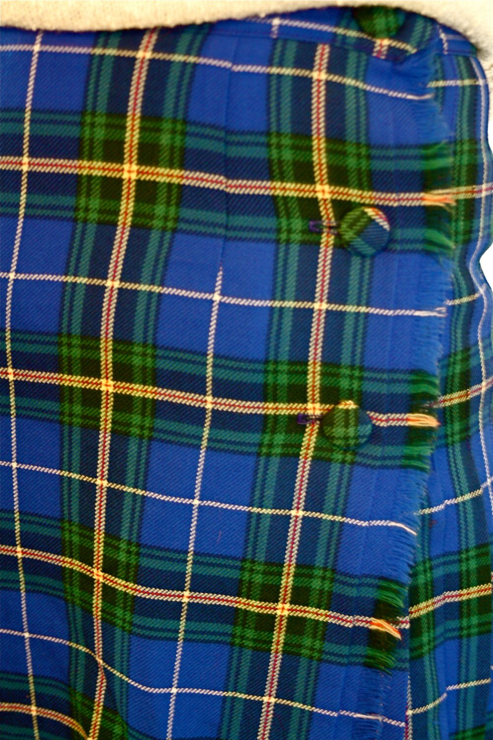 Navy and yellow tartan skirt discount