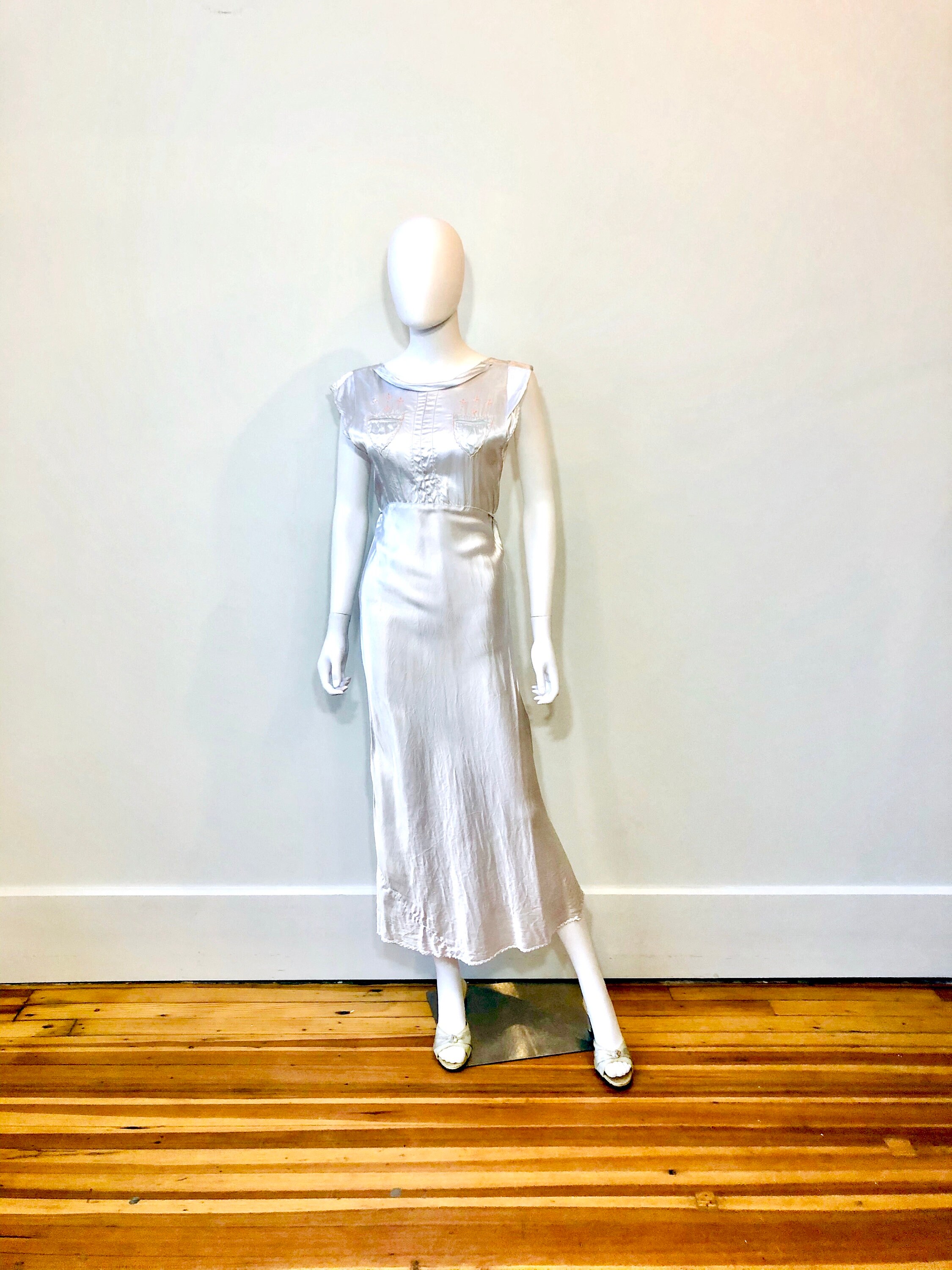 pale blue slip dress