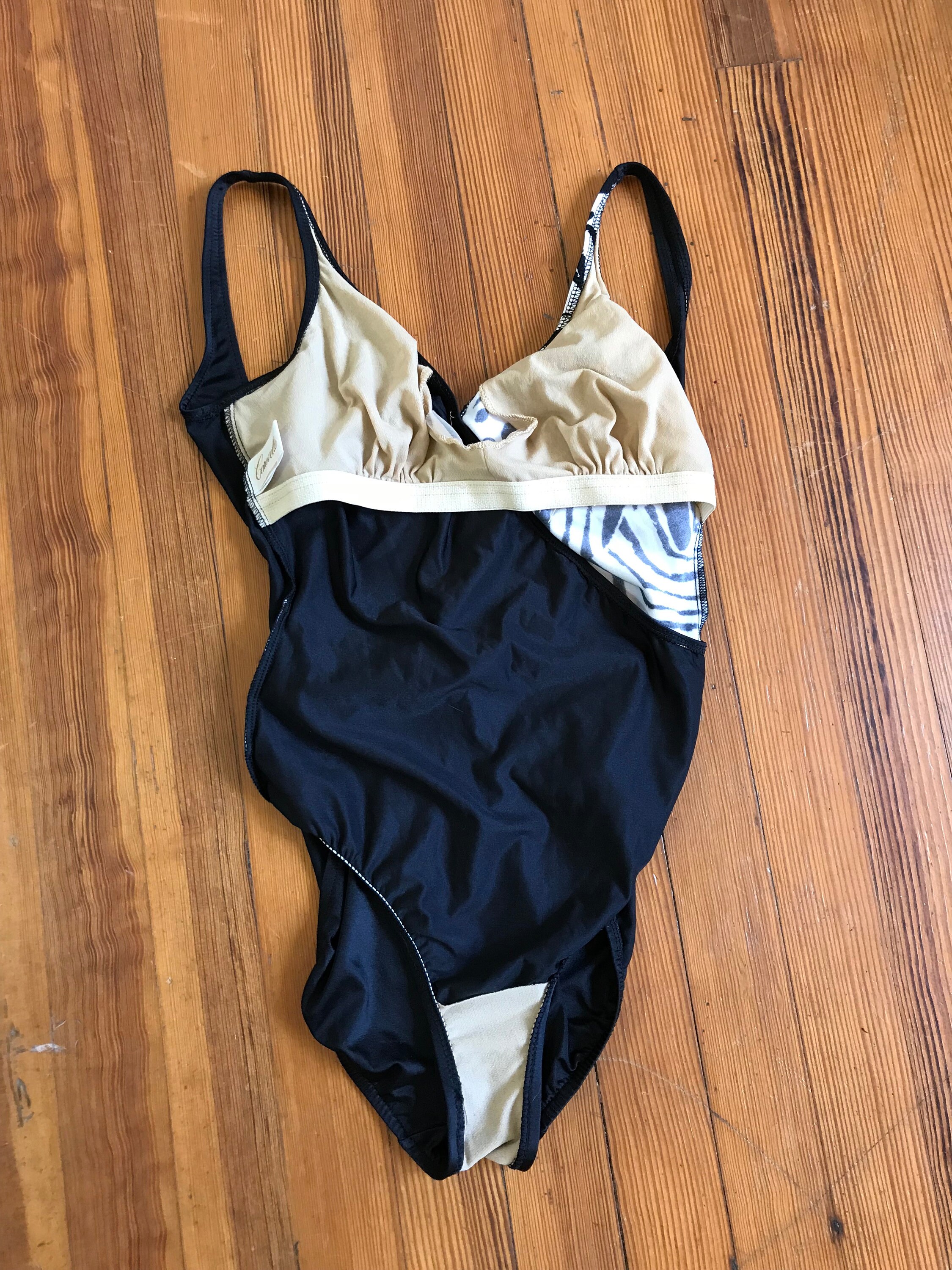 Zebra Bathing Suit, 60s swimsuit, Caravelle, One piece Swimsuit, 1960s