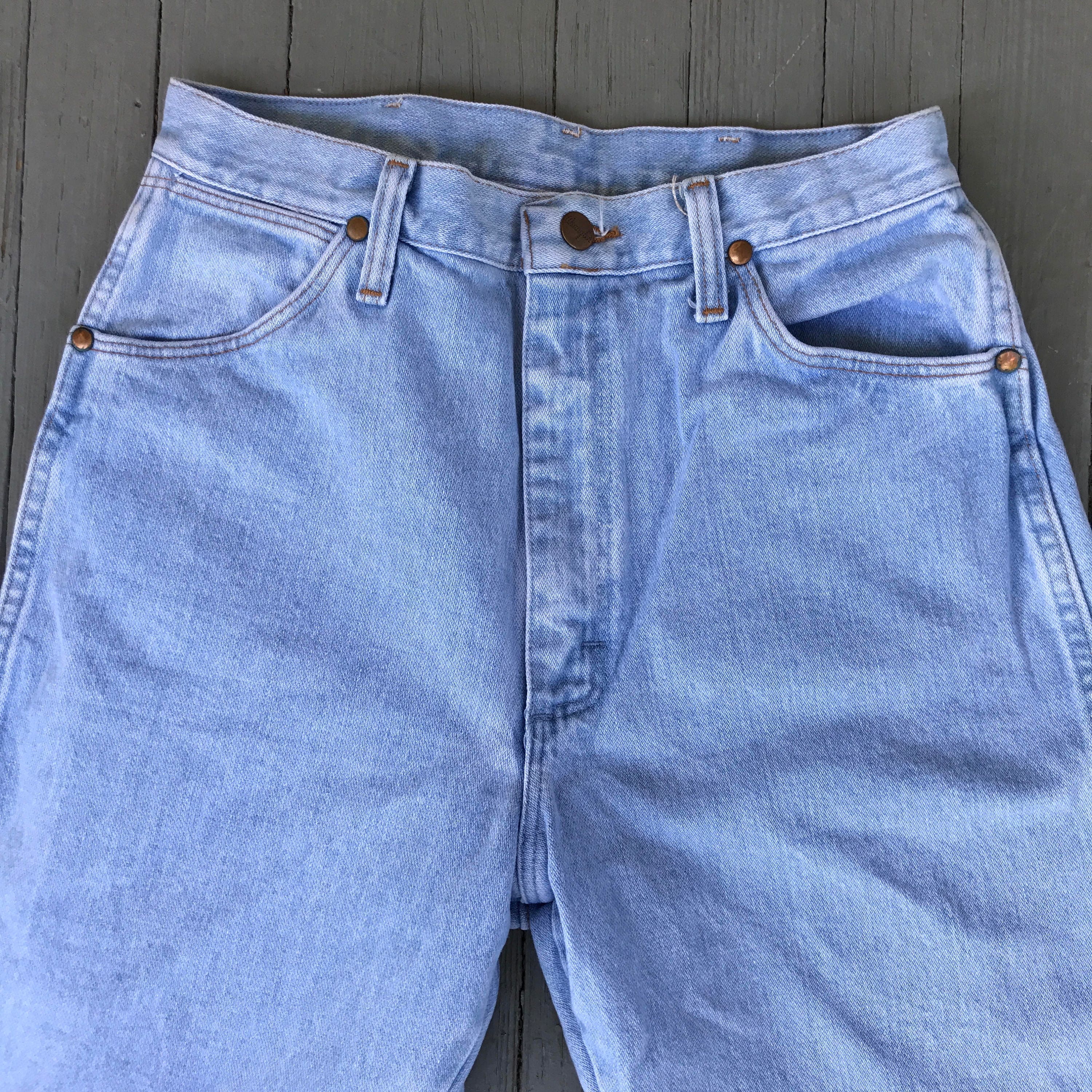Vintage 70s Wrangler Jeans Faded Blue Jeans Straight Leg Mom Jeans High ...