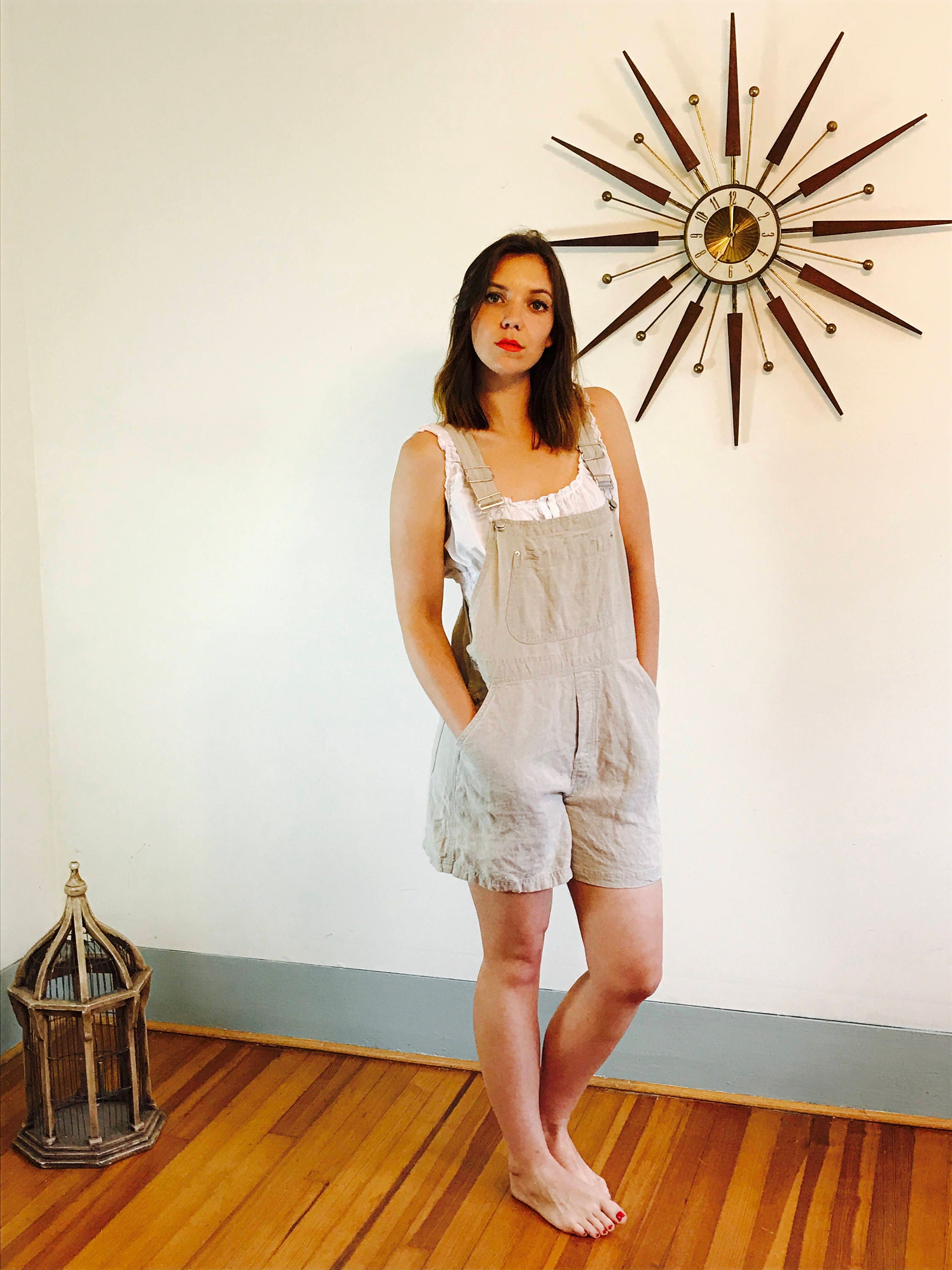 90s overalls cheap shorts