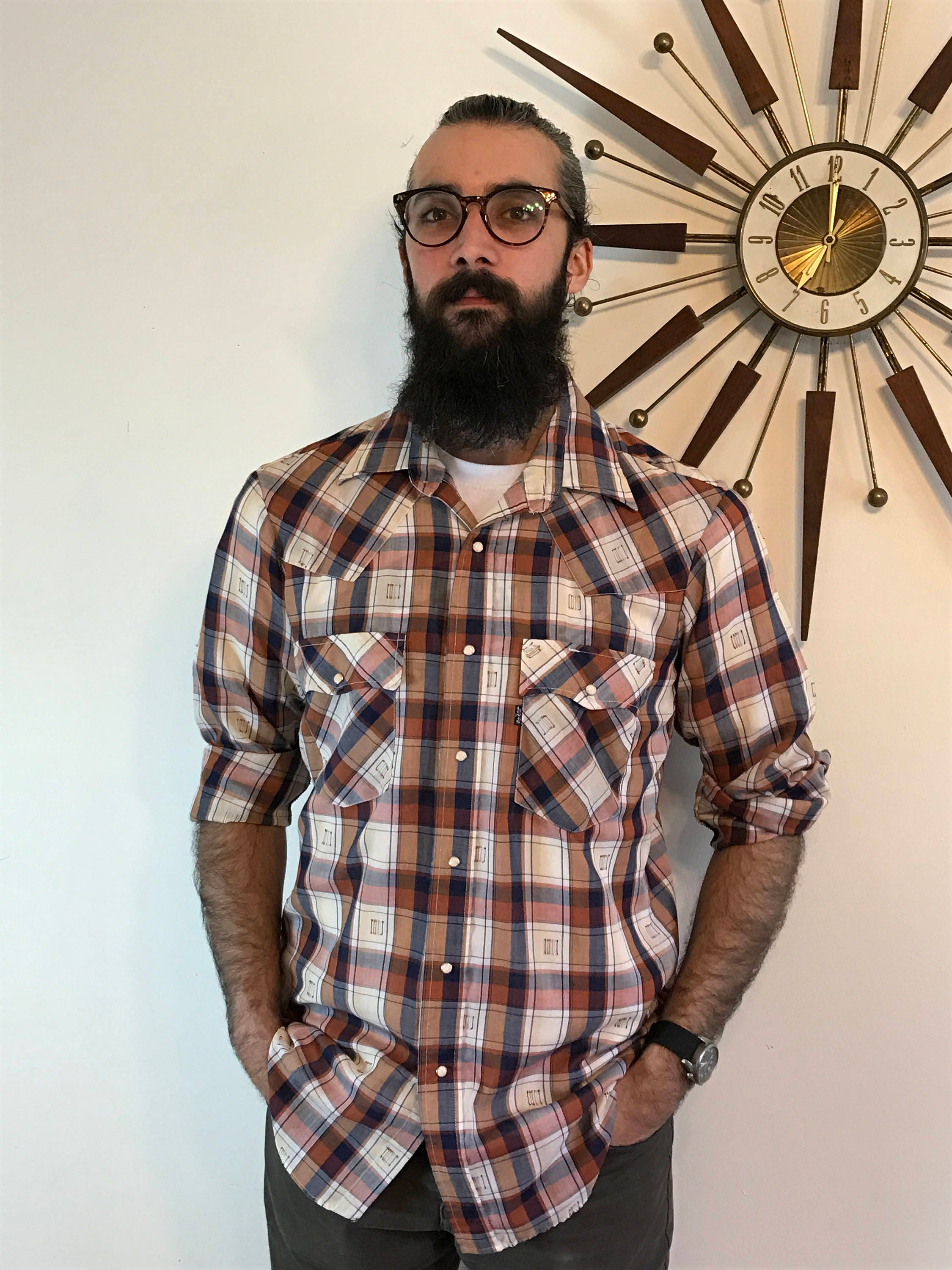 70s Levis shirt, Vintage western shirt, Pearl Snap shirt, LEVIS Western