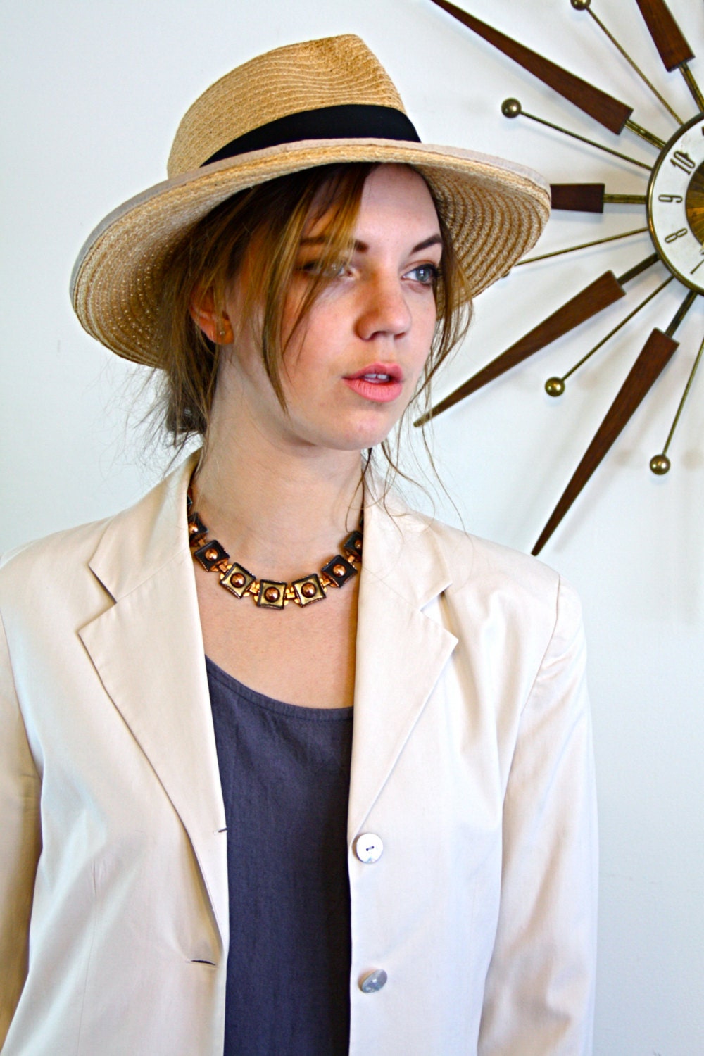 Cream Silk Blazer, Minimalist blazer, Long 90s Jacket, Womens Blazer