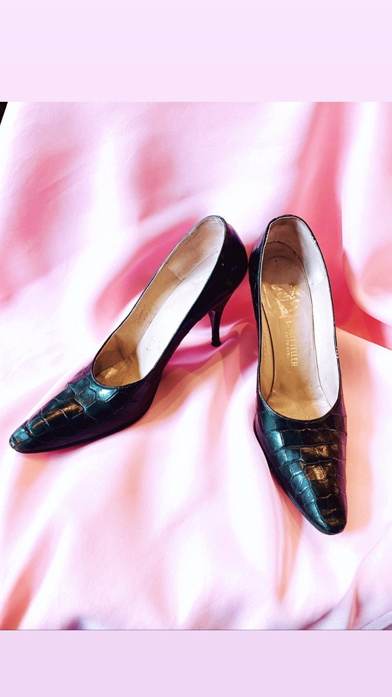 Vintage 50s Dior by Roger Vivier pointy toe heels… - image 1