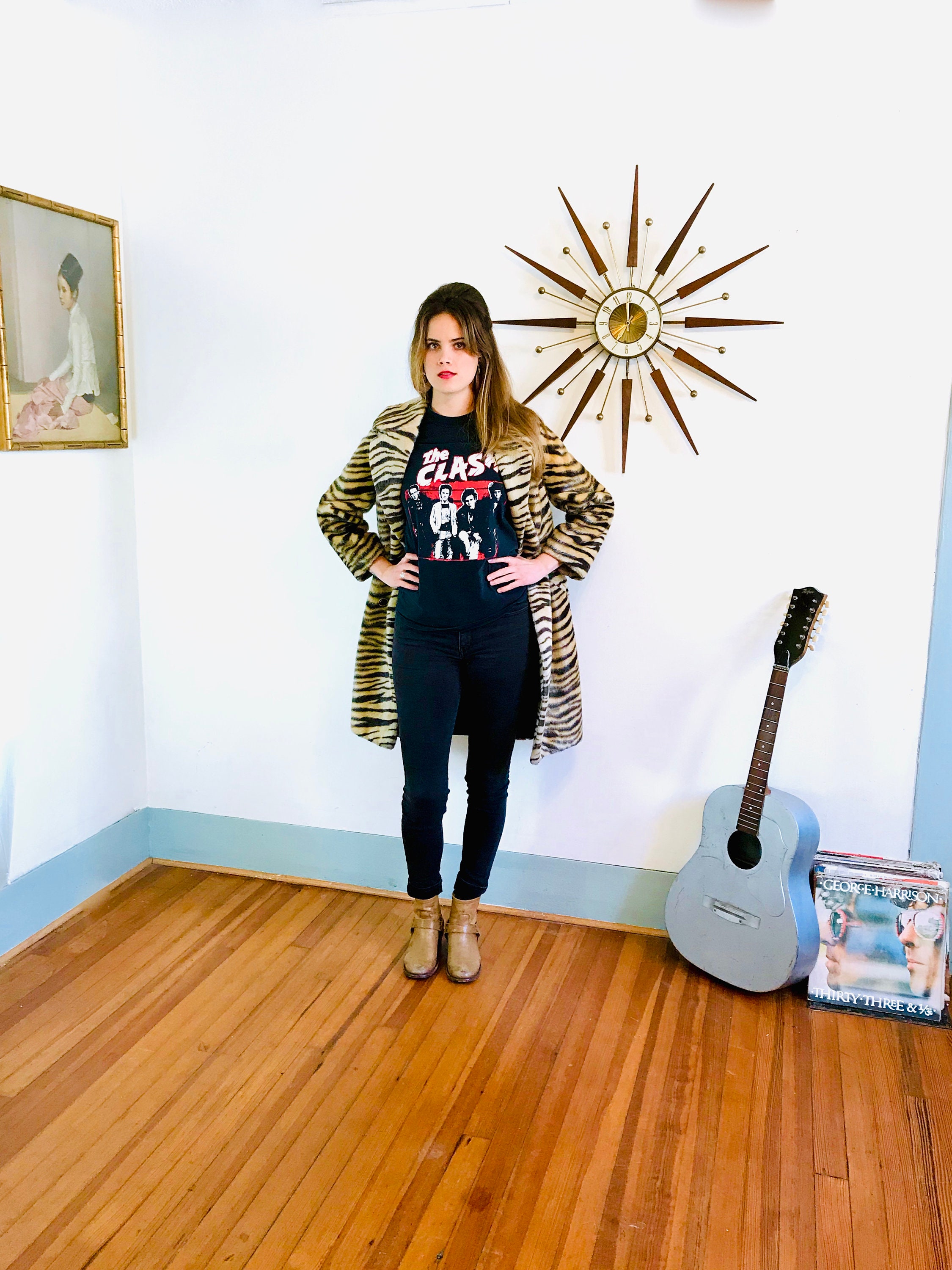 George leopard hotsell print coat