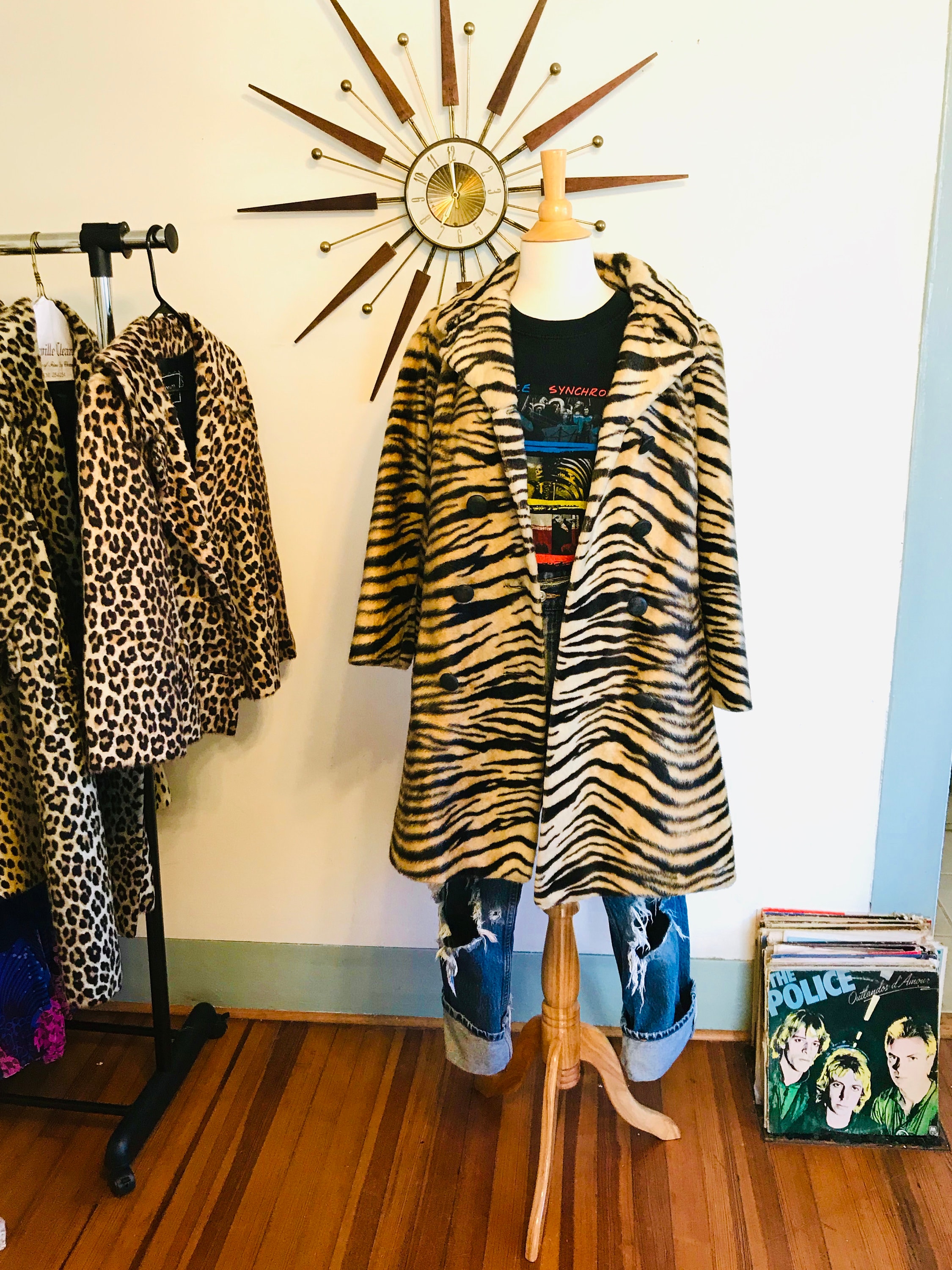 Rare 60s Tiger Print Coat, RUSSEL TAYLOR La France, Tiger stripe