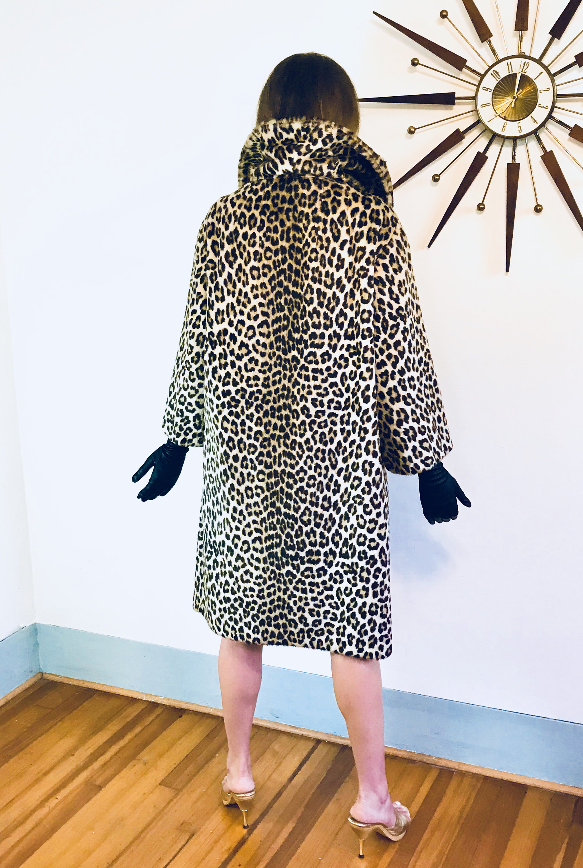 50s Leopard Coat, Dan Millstein Coat, Leopard print coat, 1950s leopard