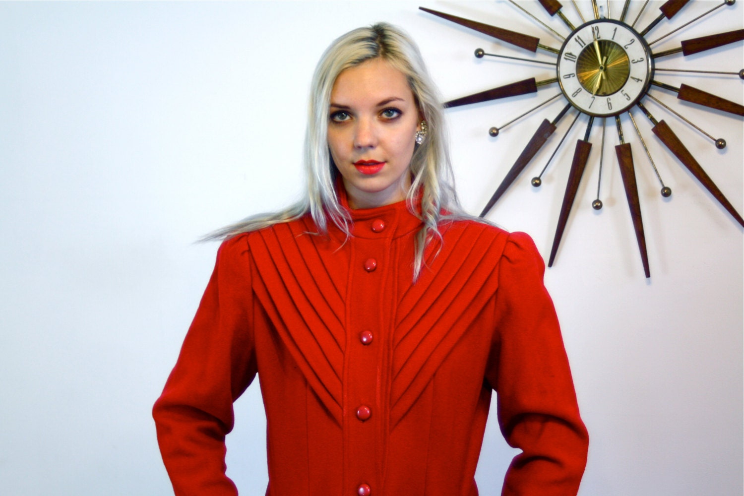 princess cut wool coat