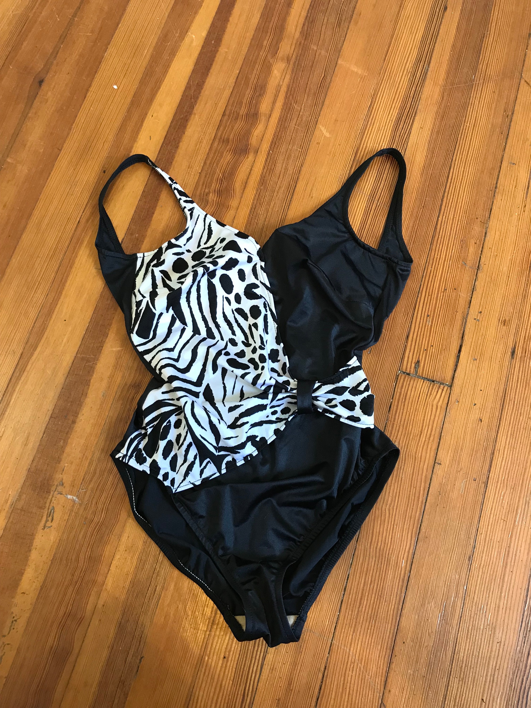 Zebra Bathing Suit, 60s swimsuit, Caravelle, One piece Swimsuit, 1960s