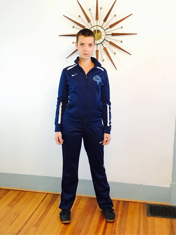 NIKE Tracksuit, 90s Girls Trackies, Navy Blue tra… - image 3