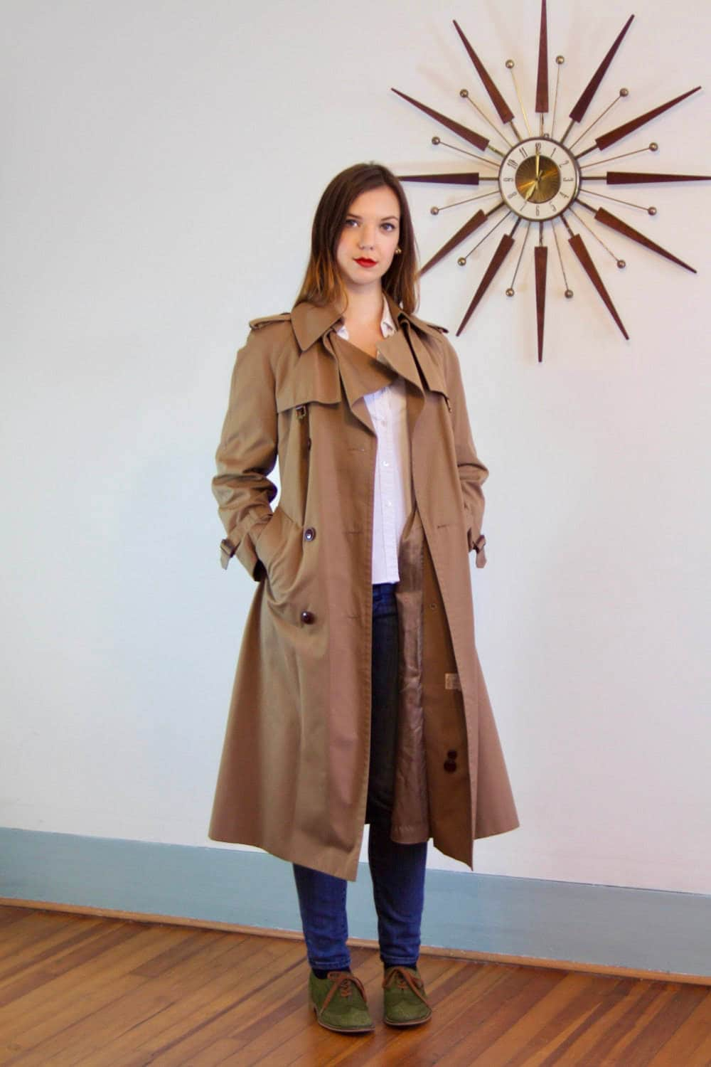 Trench Coat, Etiene Aigner Trench, Vintage 70s Trench, Womens Trench ...