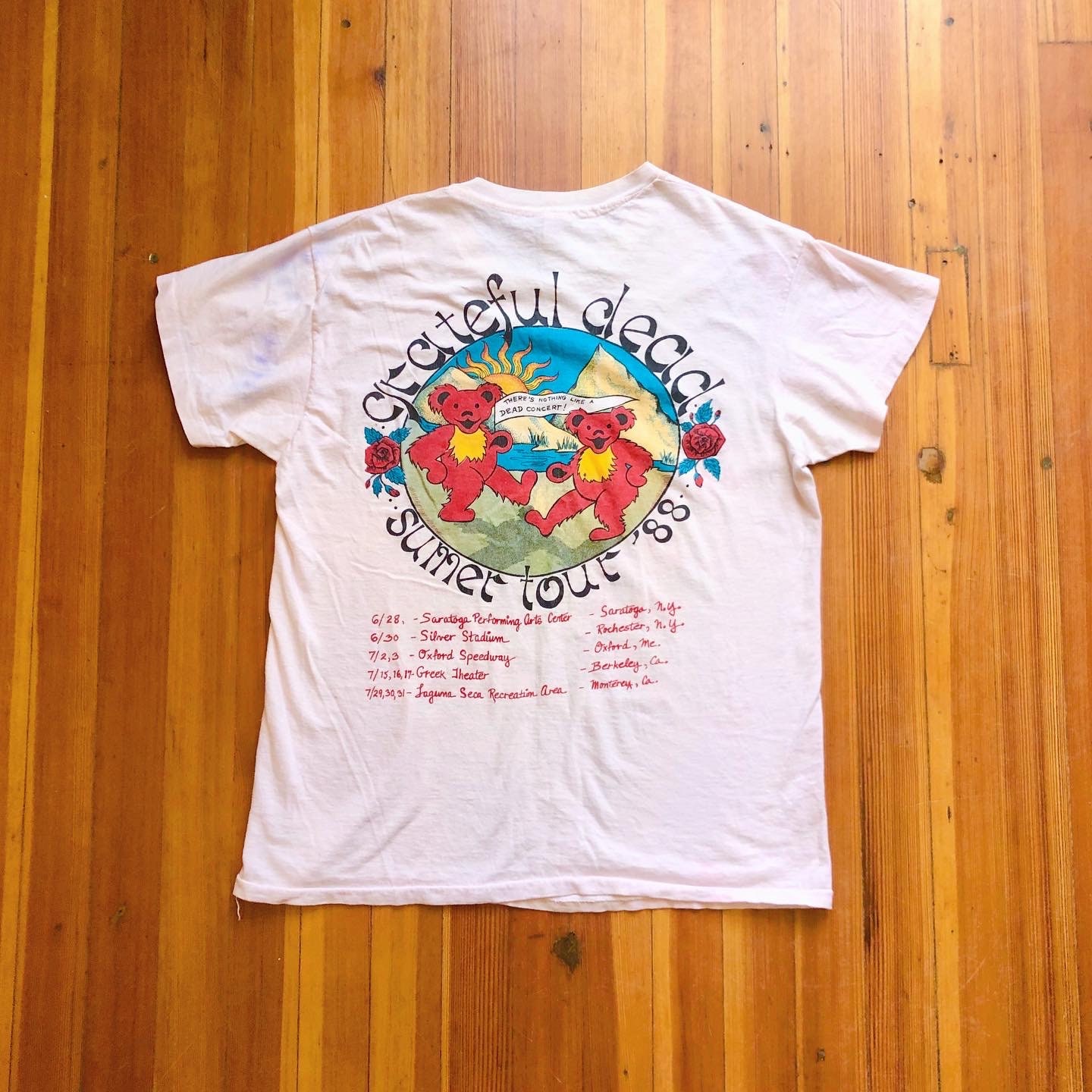 80s Grateful Dead tshirt, The Grateful Dead 1988 Summer Tour tee, Dead Head concert tee, Single